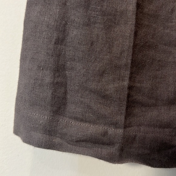 Eileen Fisher Grey Linen pant, wide-leg, zipper & hook in the front, size 6 - Picture 5 of 12